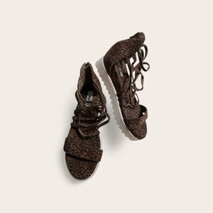 Leopard Print Gladiator Sandals - Brown By Very G Size 7 1/2 EUC!